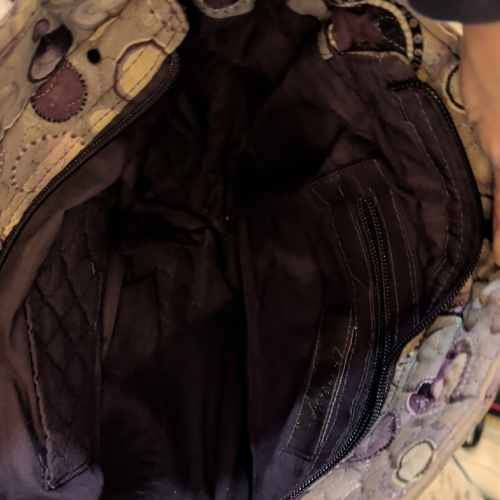 Source Unknown Quilted Lavender Shoulder Bag With… - image 5